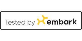 A logo for embed, an online platform that is designed to help people find and share information.